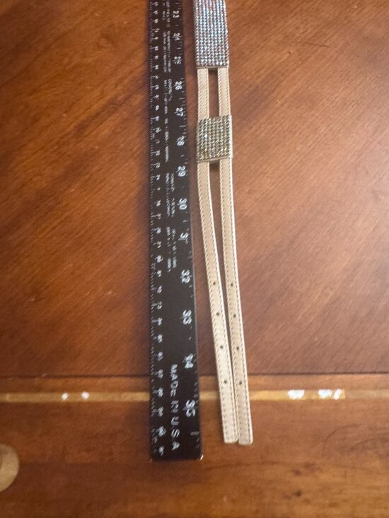 SWAROVSKI CRYSTAL Golden Beige BE BOP CELADON BELT 865291. Size S/M